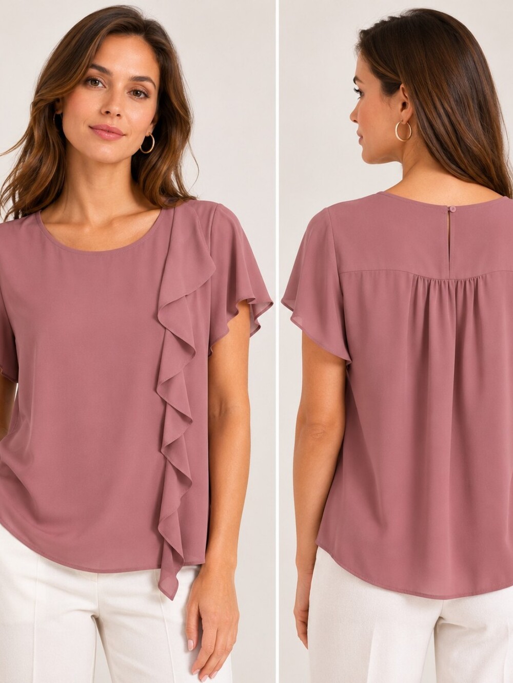 NWT Blouse ruffle top by Banana Republic, NWT, sz M